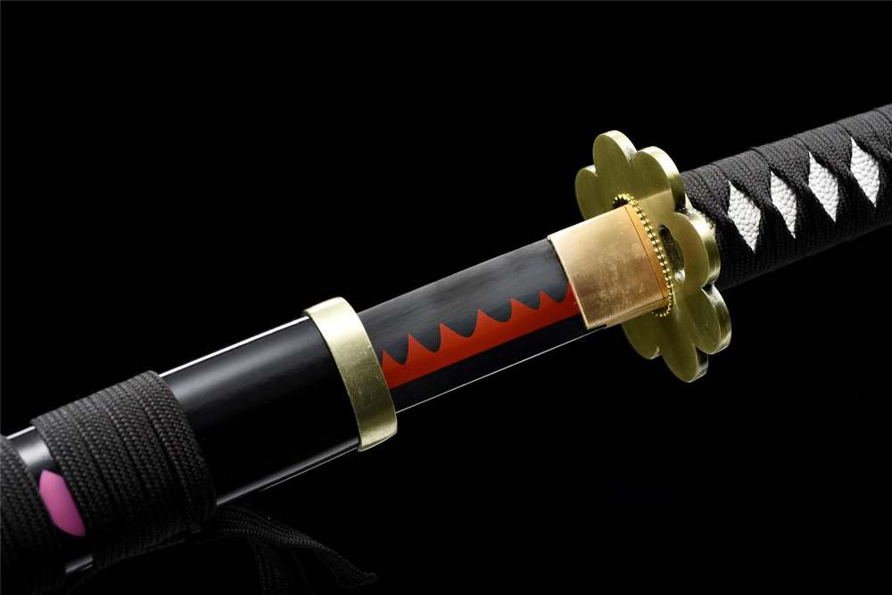 Anime Katana Sword Set,One Piece Roronoa Zoro,Real Handmade Japanese Samurai Sword