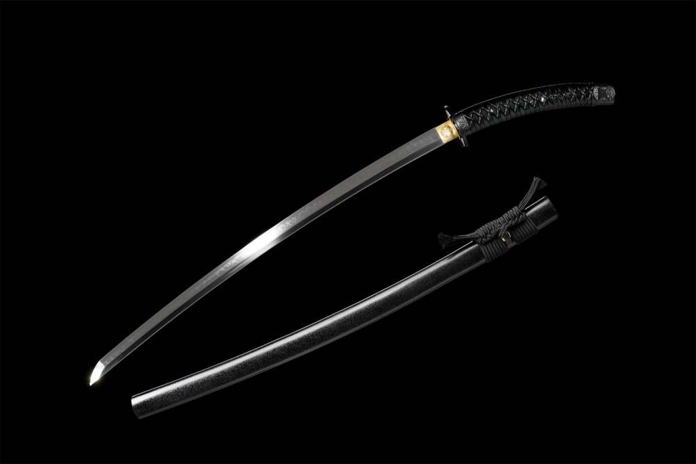 Rurouni Kenshin Katana Sword,Curved Handle Japanese Samurai Sword,Real Handmade Katana,Clay tempered t-10 steel with hamon