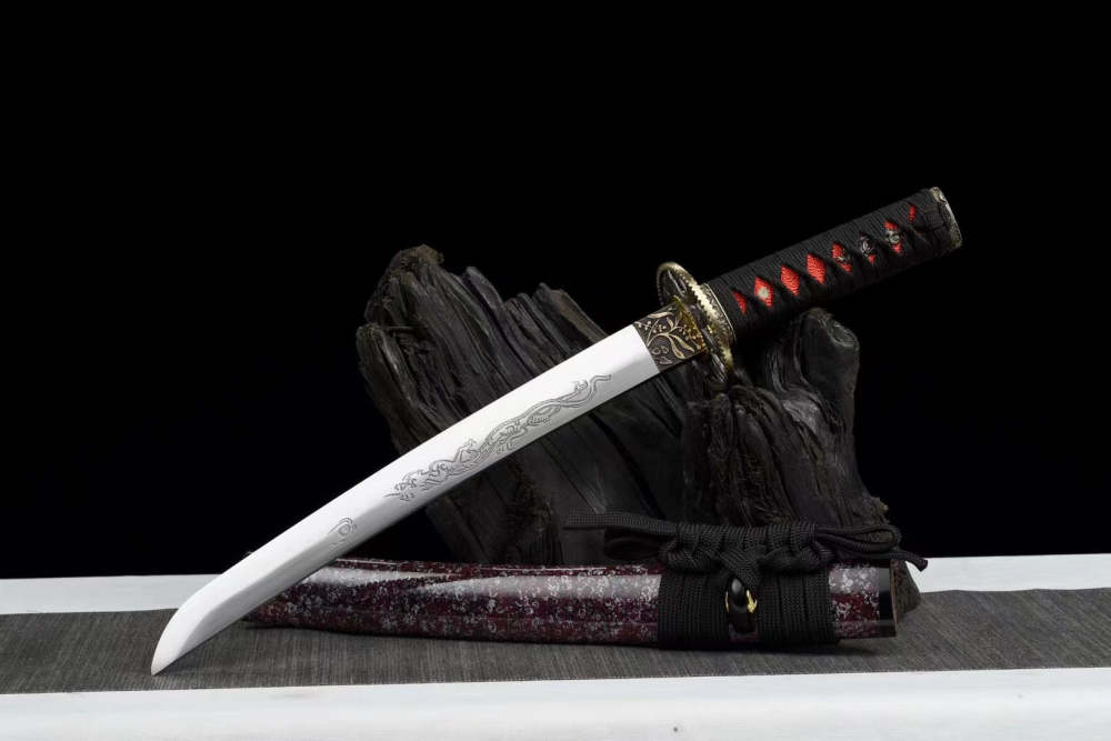 Floating Dragon Katana Set, Katana and Tanto Sword,Japanese Samurai Sword,Real Katana,Handmade sword, High manganese steel