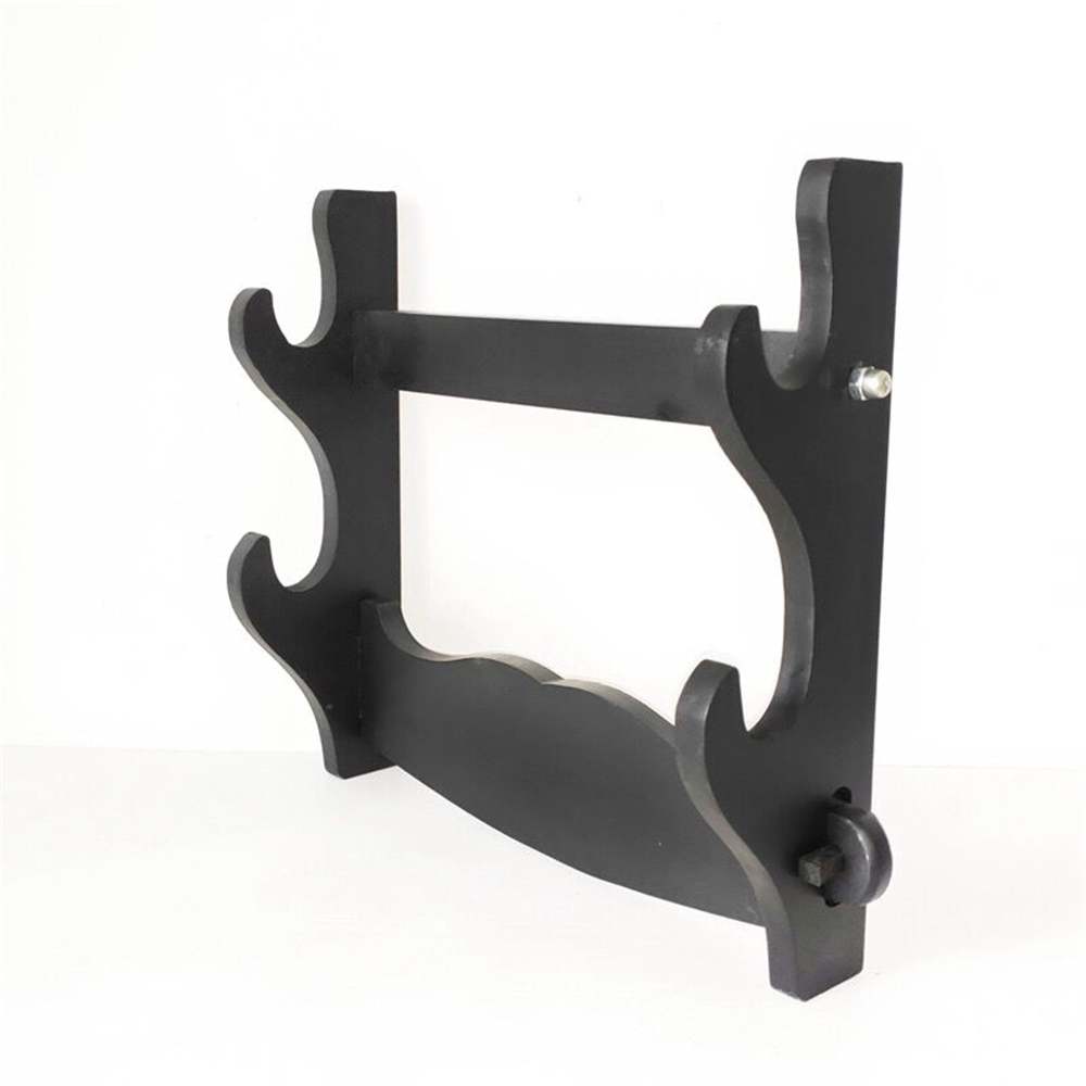 Handmade Black Wooden Sword Katana Display Stand Mount Wall Hangings Single layer/Double layer/Three layers