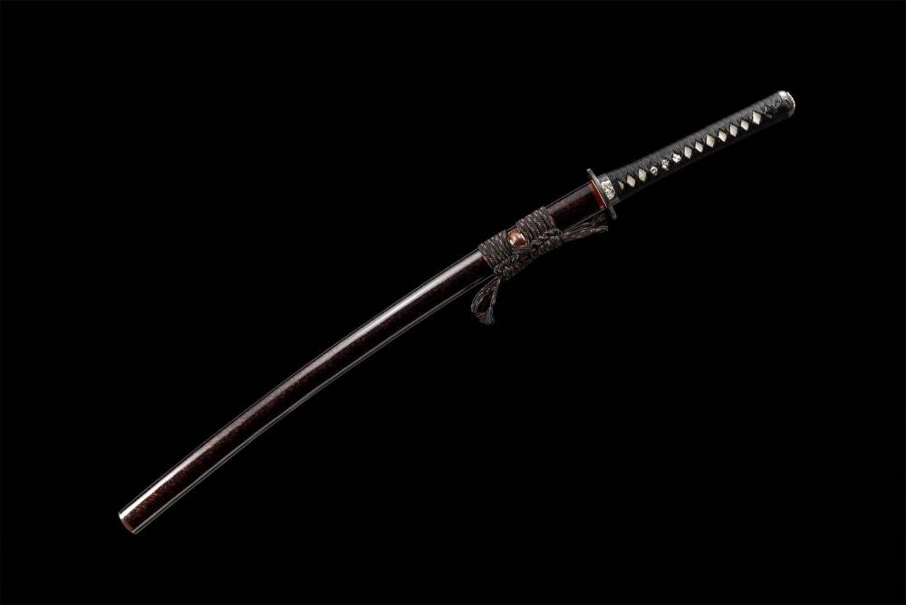 T10 High Carbon Steel  Clay Tempered With Hamon Handmade Brown Katana Sword Real Japanese Samurai Sword Full Tang