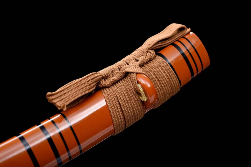 Orange Wooden Tanto Sword,Japanese Samurai Wooden Sword,Handmade wooden sword
