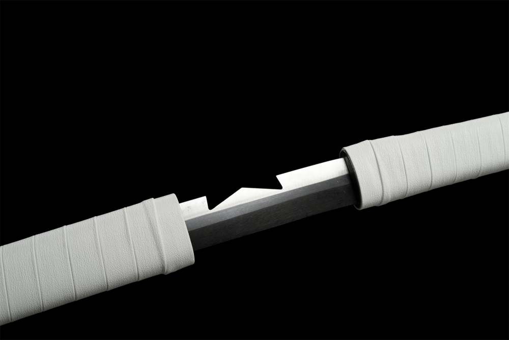 White Anime Sword,Handmade Japanese Samurai Sword,Real Replica Anime Katana,High-carbon steel