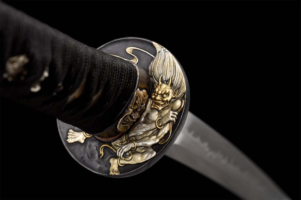 T10 High Carbon Steel  Clay Tempered With Hamon Handmade Brown Katana Sword Real Japanese Samurai Sword Full Tang