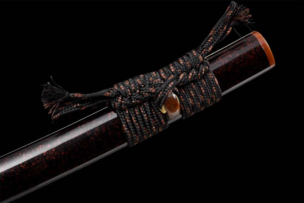 T10 High Carbon Steel  Clay Tempered With Hamon Handmade Brown Katana Sword Real Japanese Samurai Sword Full Tang