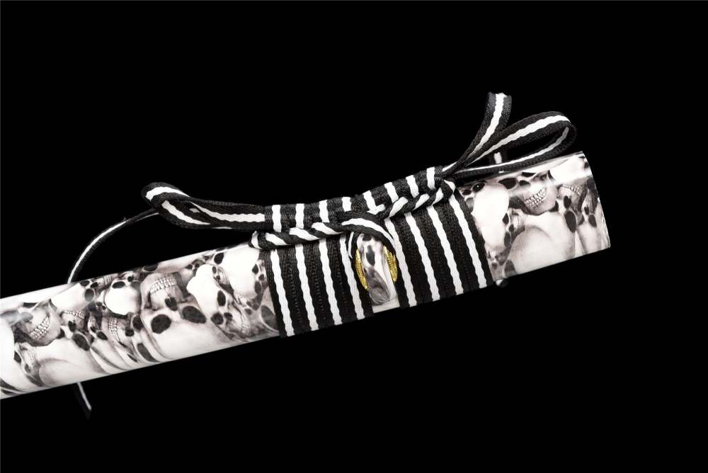 Handmade Black Blade Katana Sword -Hyakkiyakou Real Japanese Samurai Sword 1060 High Carbon Steel Full Tang