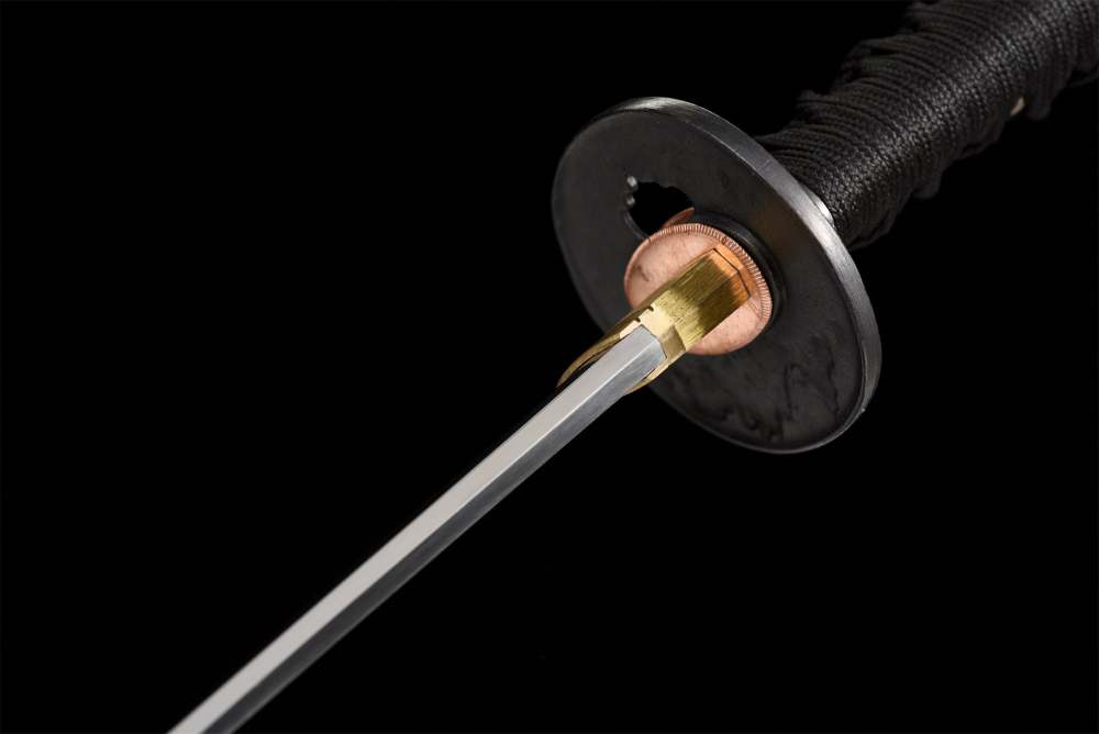 T10 High Carbon Steel  Clay Tempered With Hamon Handmade Brown Katana Sword Real Japanese Samurai Sword Full Tang