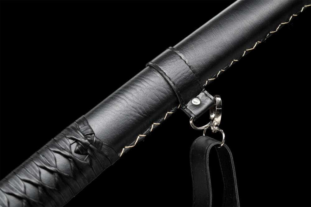 Black Blade Katana Sword,Fight With Heaven,Real Handmade Japanese Samurai Sword,High Performance Steel