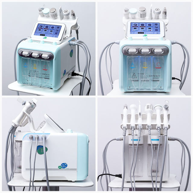 6 In 1 Hydro Dermabrasion Water Oxygen Jet Skin Cleaning Hydra Facial Water Peeling Microdermabrasion Device