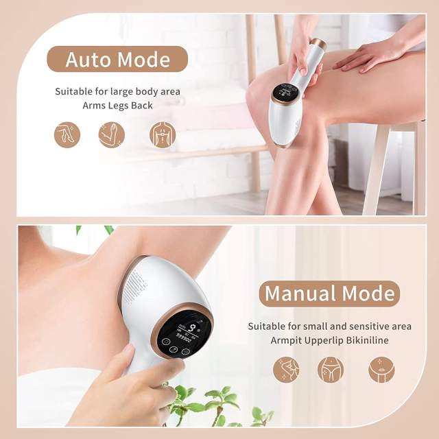 Laser Hair Removal for Women and Men with Sapphire Cooling, Newest Upgraded 999900 Flashes Permanent Painless IPL Hair Removal at Home Use for Whole Body Treatment