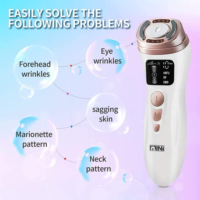Mini HIFU Machine Ultrasound Machine RF Fadiofrecuencia EMS Microcurrent Lift Firm Tightening Skin Wrinkle