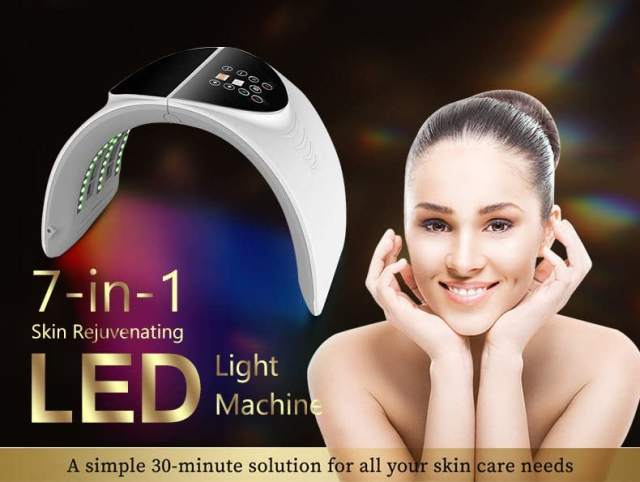 Photon Therapy LED Light Folding 7-color PDT Mask Face Mask Machine Rejuvenation Anti-wrinkle Skin Care Beauty