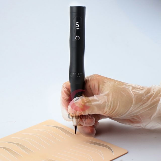 Professional Coreless Motor Tattoo Machine Microblade Permanent Makeup Portable Design Wireless PMU Pen with Spare Battery