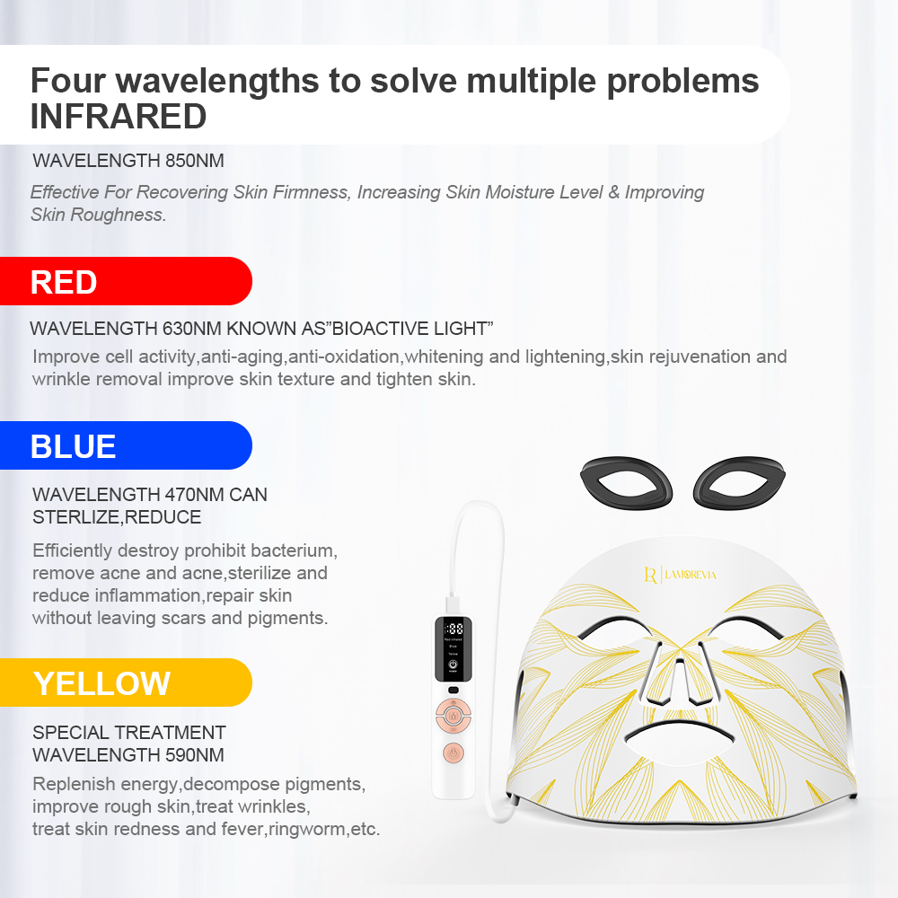 Red Light Therapy for Skin Facial Red Light Photon Mask Infrared