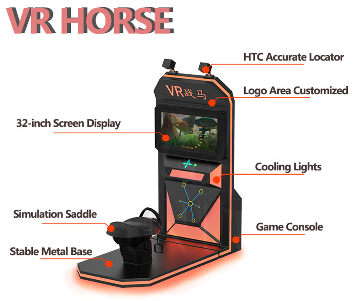 VR Horse Riding Simulator VR Horse War Gaming Machine
