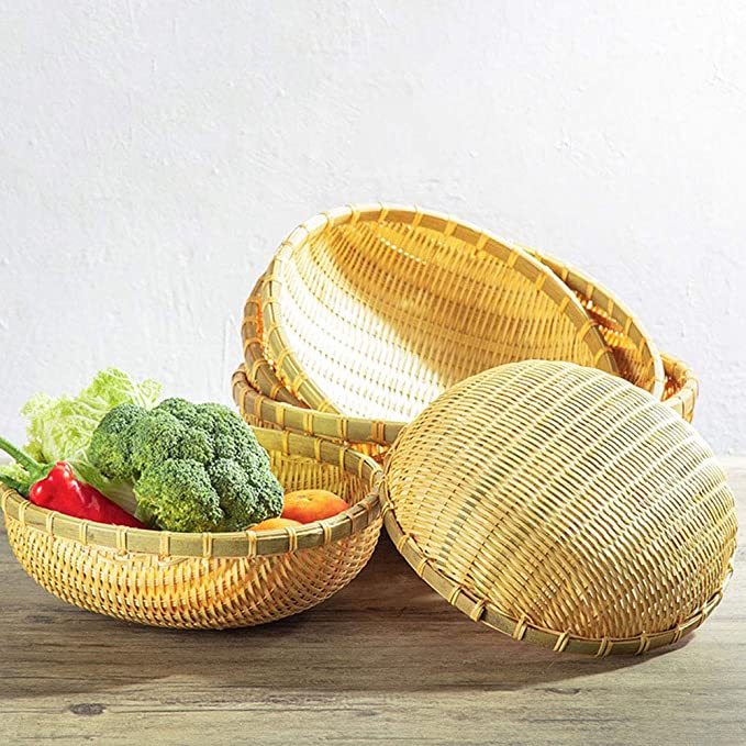 eco-friendly bamboo basket mande in vietnam / home storage / handicraft basket
