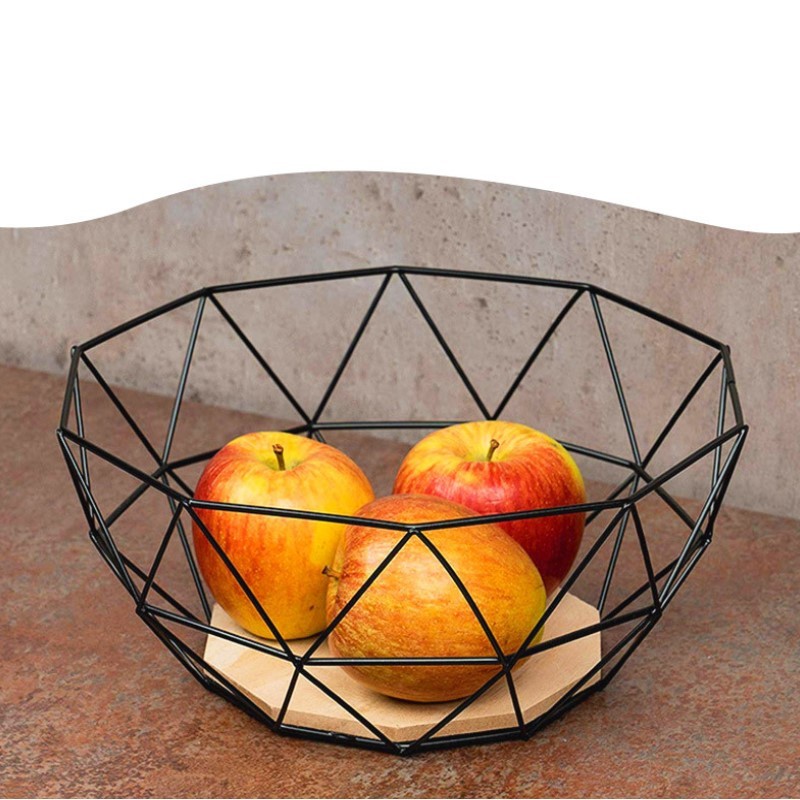 2022 Wholesale Custom Woven Food Fruit Metal Storage Basket