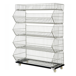 Factory Direct Sale Cheap Metal Wire Basket Display Rack Potato Chip Rack Snacks Display Stand For Market