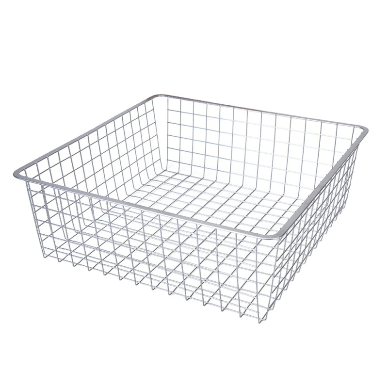 2023 The factory price Wire basket bin Home storage toy shelf basket rack stackable storage wire bin metal organization rack