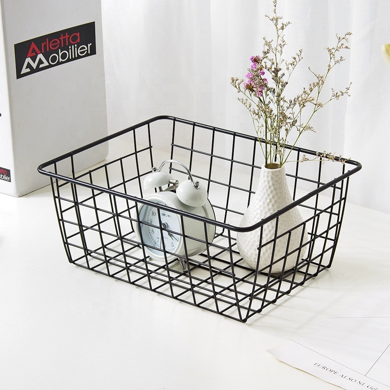 High Quality Home Decoration Home Use Metal Wire Storage Holder Basket