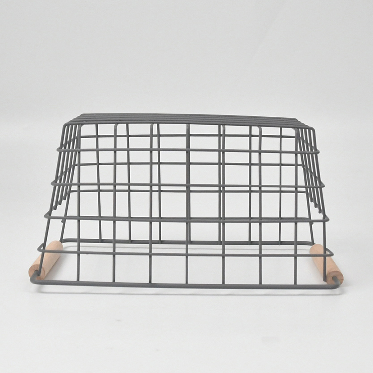 Most popular small decorative black iron wire metal storage basket for home