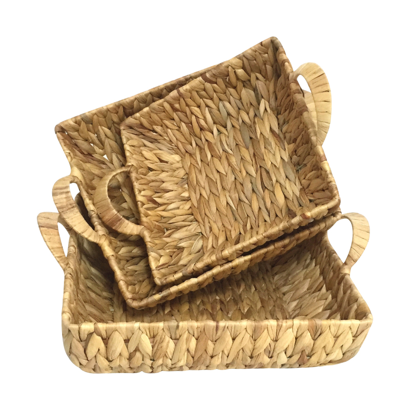 The Cheapest Price In The Market Hyacinth Tray Basket Is Made From Famous Craft Villages In Vietnam