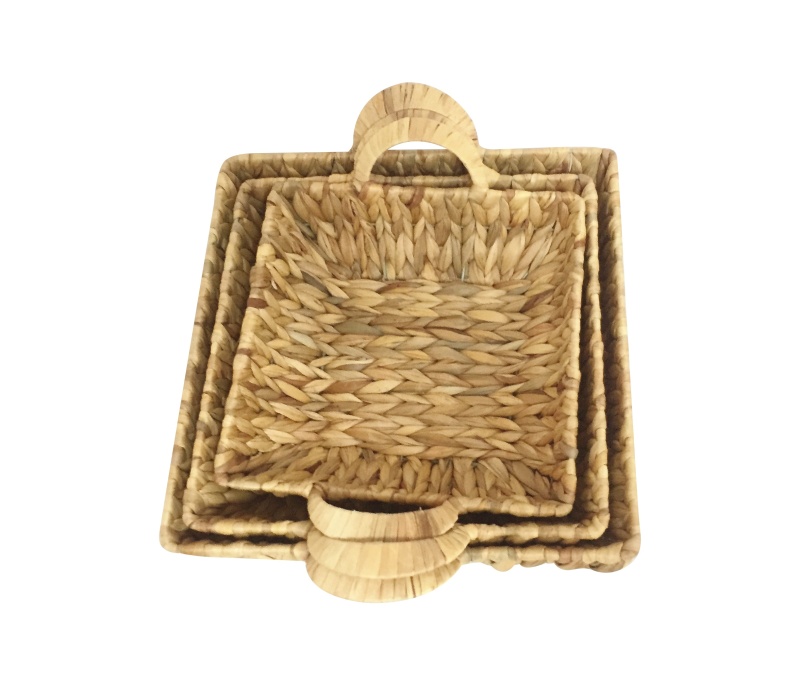 The Cheapest Price In The Market Hyacinth Tray Basket Is Made From Famous Craft Villages In Vietnam