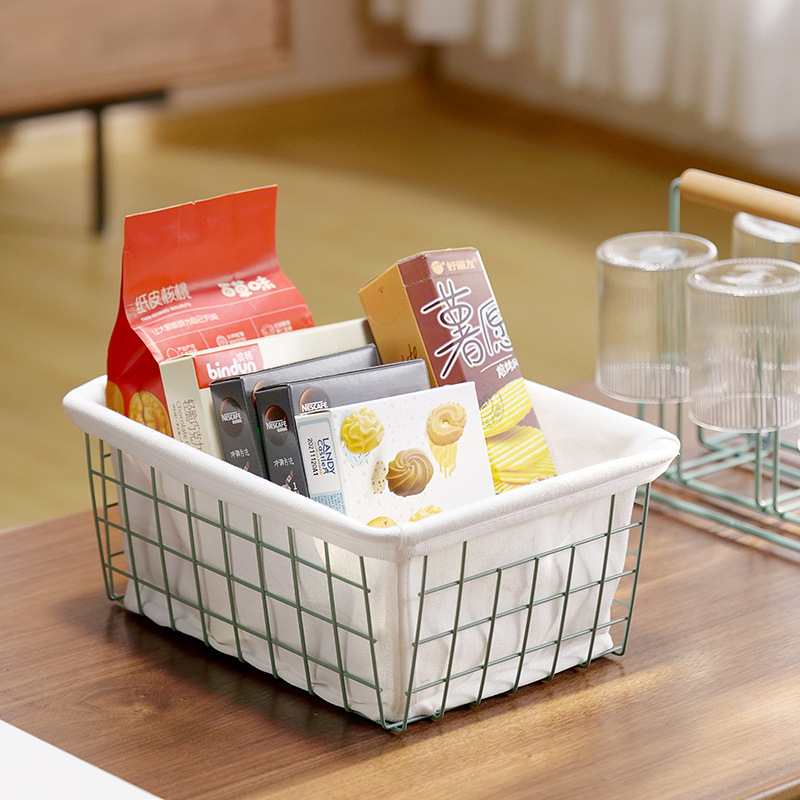 Wire Storage Basket with Kitchen Food Pantry Papers Home Office Desk