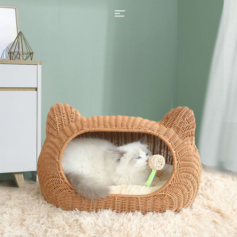 Hand-Woven Cat Litter All Seasons Summer Cat House Removable Dog Kennel Cat Pet Supplies