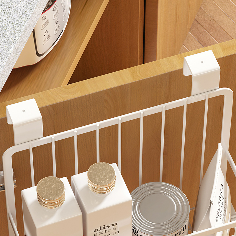 One Stop Shopping Metal Wire Over The Cabinet Organizer Holder Hanging Storage Basket For Kitchen Bathroom