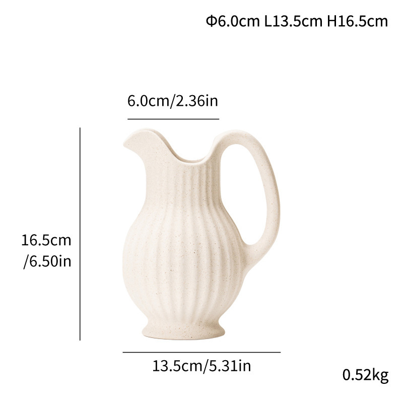 Nordic Minimalism Style Decor White Ceramic Vase set for Modern Home Decor Dried Flower Vase