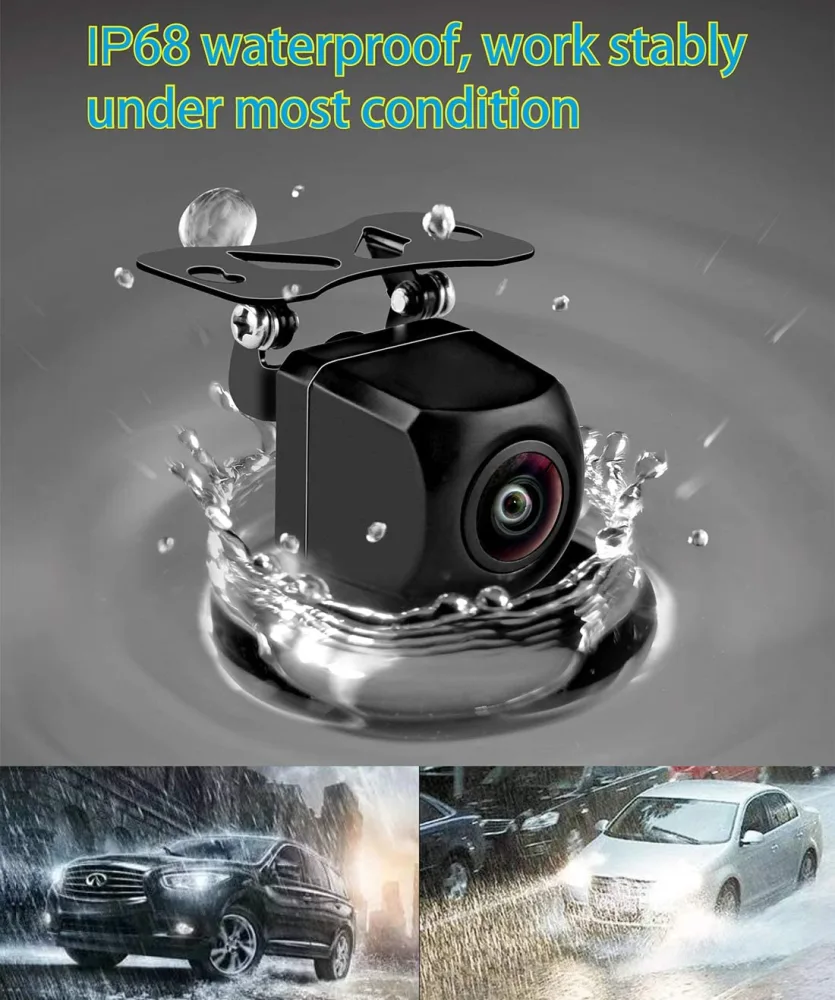HD Backup Camera With 170° View - Metal Housing, Night Vision, Universal Rear View For Cars & Trucks