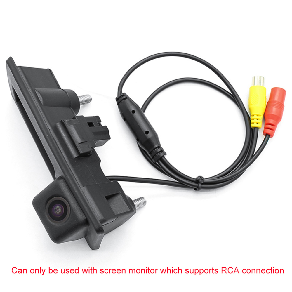 Vehicle Backup Camera with Dynamic Intelligent Trajectory Moving Guide Line for Audi A4L A5 A3 Q3 Q5 RS6 for VW Passat Tiguan Jetta Sharan Touareg Lavida Skoda, Car Rear View Trunk Handle Camera