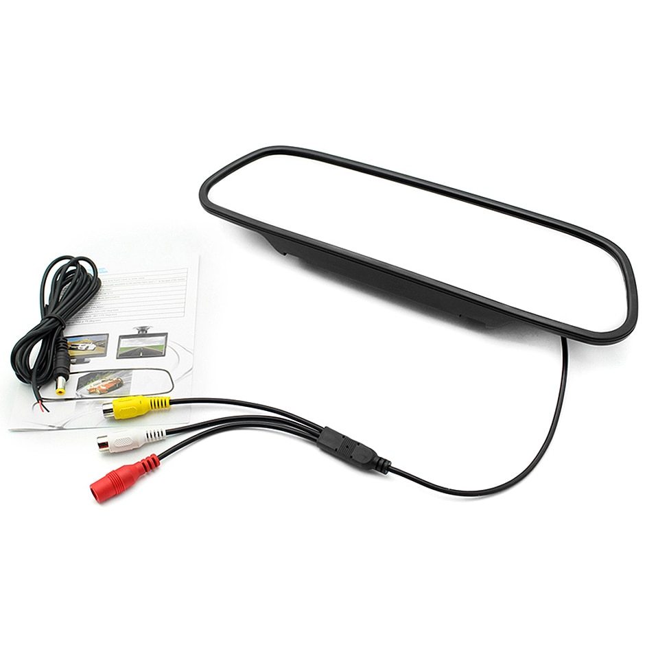GreenYi 5 inch Car Rearview Mirror with Monitor for 170 Angle Vehicle Rear View Camera HD Sony TFT LCD Parking System