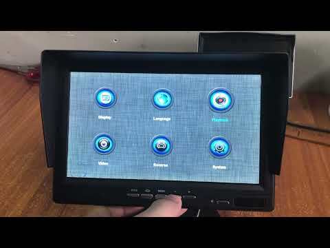 GreenYi 1920*1080 Recording DVR 2 Truck Backup Camera AHD Night Vision with 7" Vehicle Rear View Monitor Support SD Card