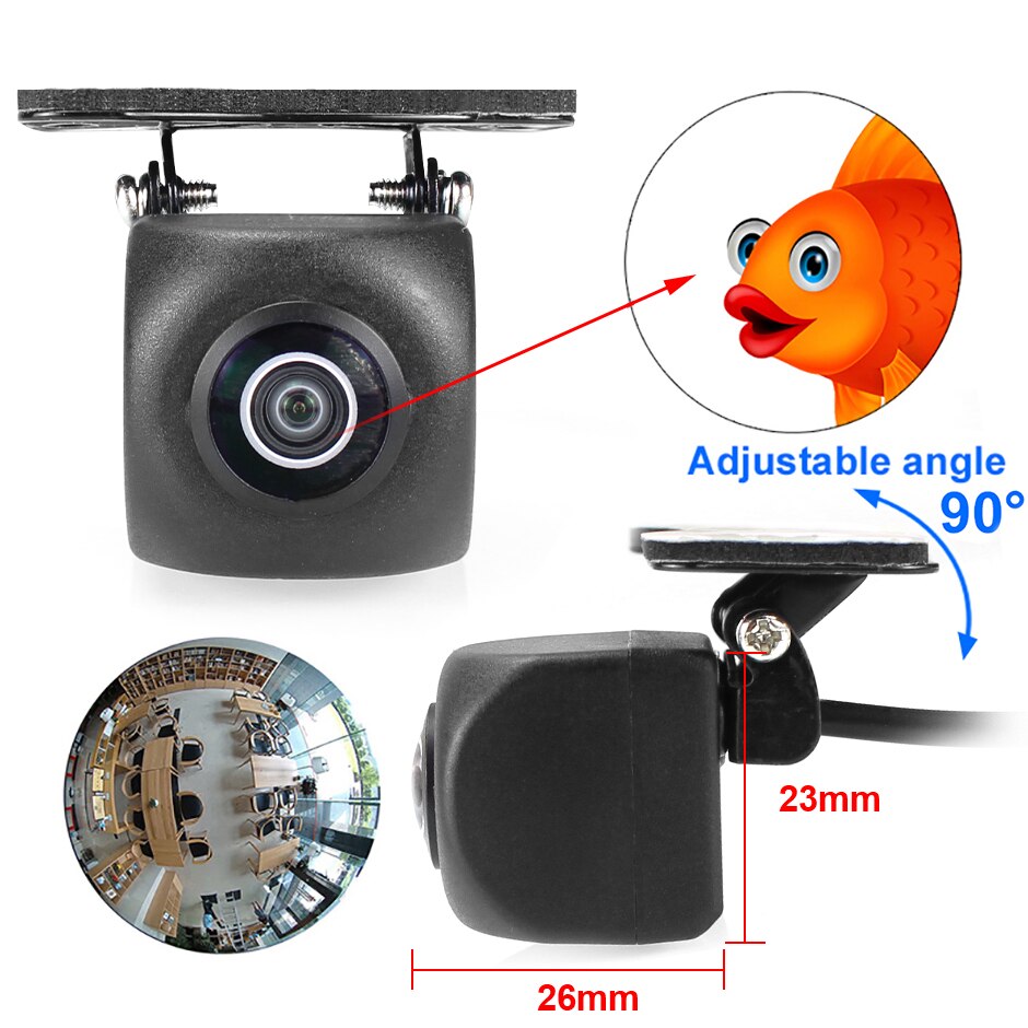 GreenYi Vehicle Rear Front Side View Camera CCD Fish Eyes Night