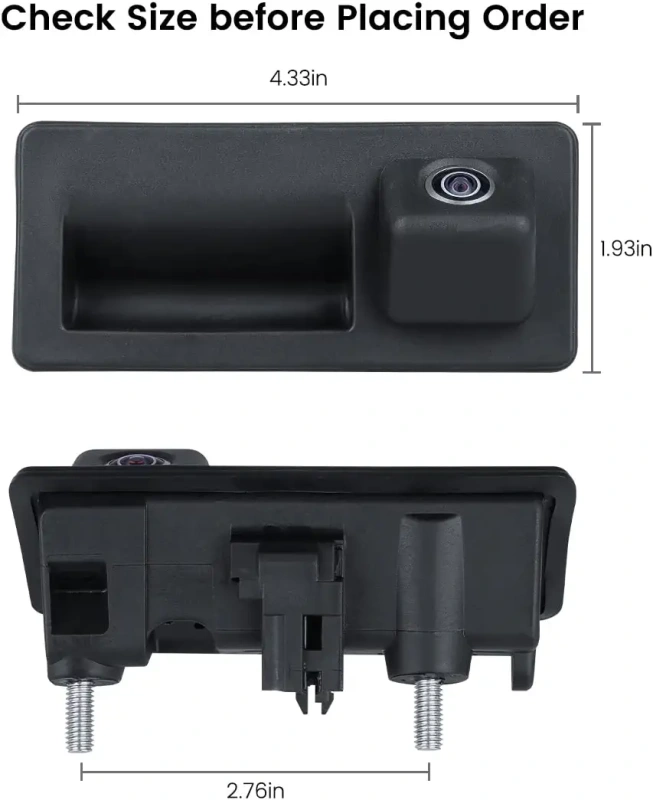 Vehicle HD 720P Backup Camera for Audi A4L A5 A3 Q3 Q5 RS6 for VW Passat Tiguan Jetta Sharan Touareg Lavida Skoda, Car Rear View Trunk Handle Camera