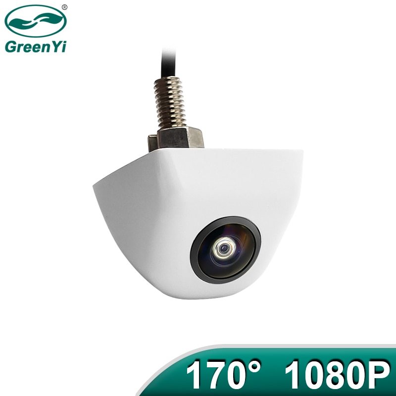 GreenYi 170 Degree AHD 1920x1080P White Vehicle Rear View Camera Metal Body Car Reverse Fisheye Lens Camera