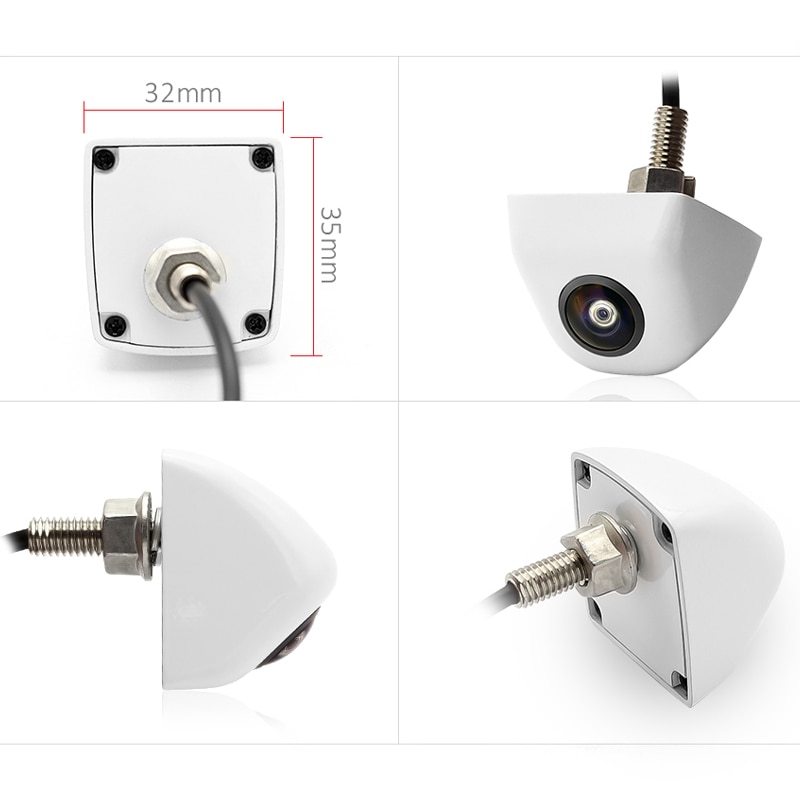 GreenYi 170 Degree AHD 1920x1080P White Vehicle Rear View Camera Metal Body Car Reverse Fisheye Lens Camera