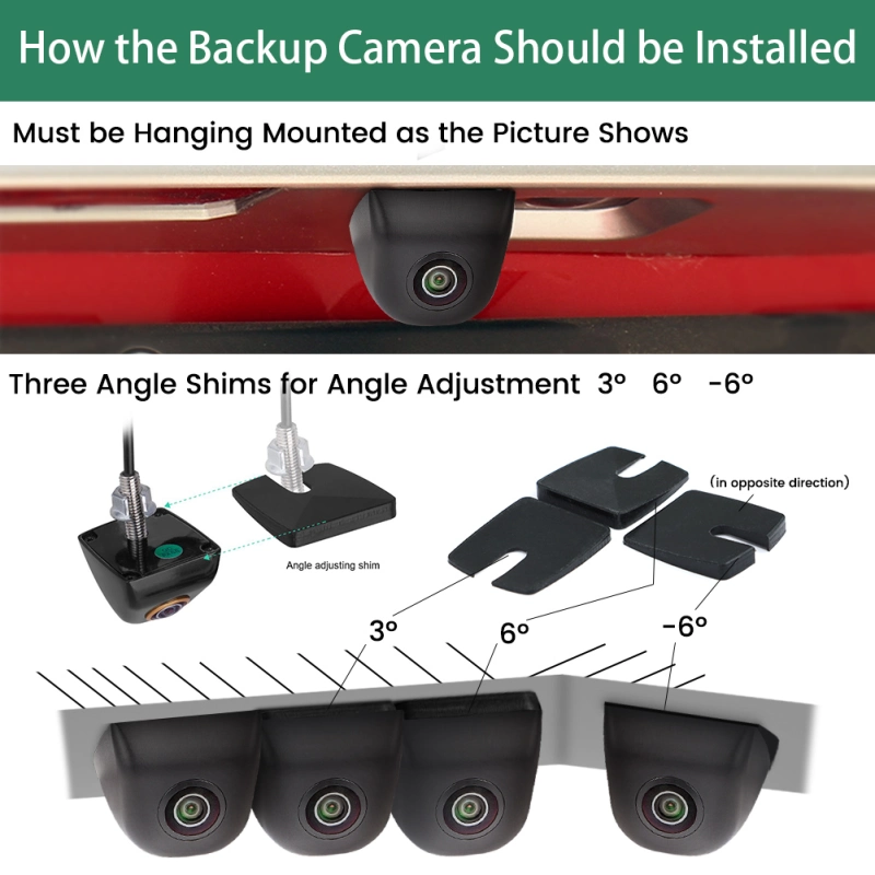 Gasket Shim to Adjust Camera Viuewing Angle for GreenYi Cameras, 1PC 3degress, 1 PC 6degress, 1PC -6degrees