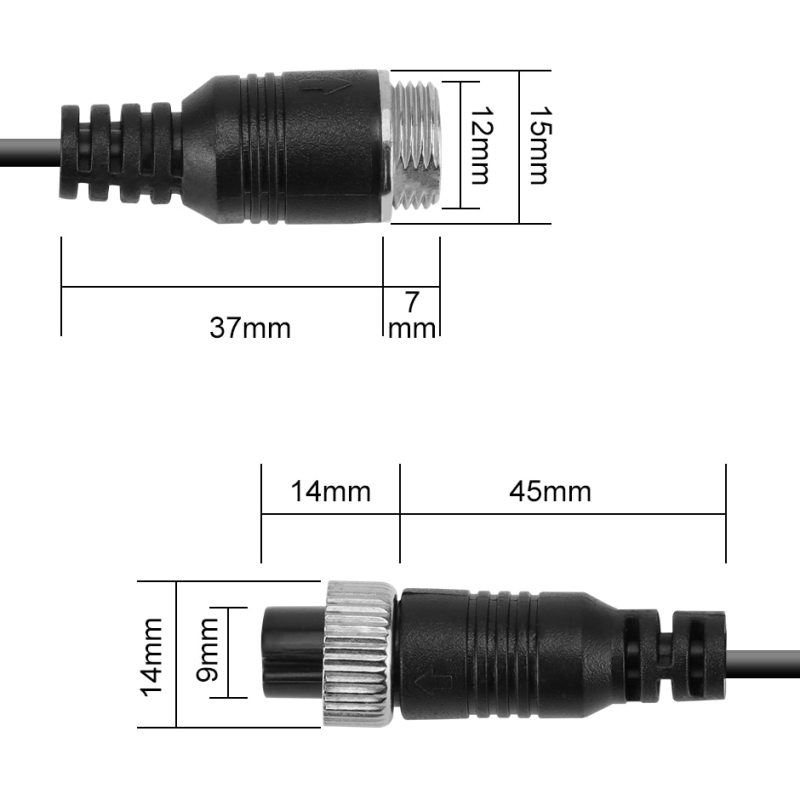 GreenYi 4 Pin Aviation Extension Video Cable 3M 5M 10M 15M 20M for Truck Bus Monitor Camera Connection