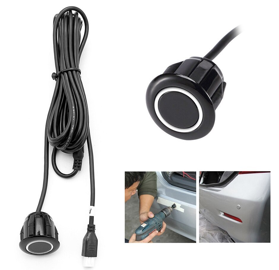GreenYi Auto Dimming Mirror Monitor with Car Auto Parktronic LED Parking Sensor 4/8 Radar Detector System Display