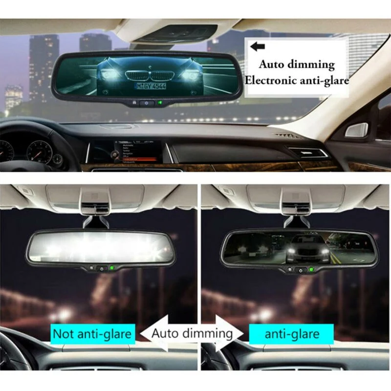 GreenYi Auto Dimming Mirror Monitor with Car Auto Parktronic LED