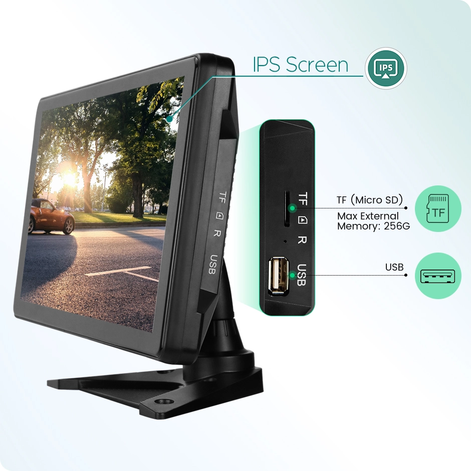 10.36Inch 4 Channel Smart Blind Spot Radar BSD Alarm DVR Recorder ...