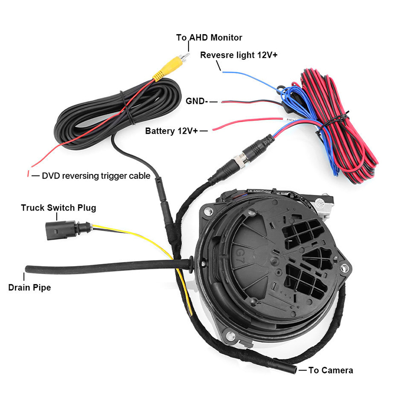 GreenYi Flip Emblem Backup LOGO Camera for VW Golf 6/7/8 Polo CC Beetle Magotan B6 B7 B8 Passat