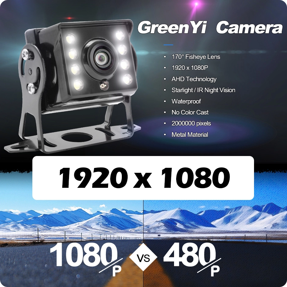 GreenYi 170° AHD 1920*1080P Fisheye Lens Starlight Night Vision Rear ...