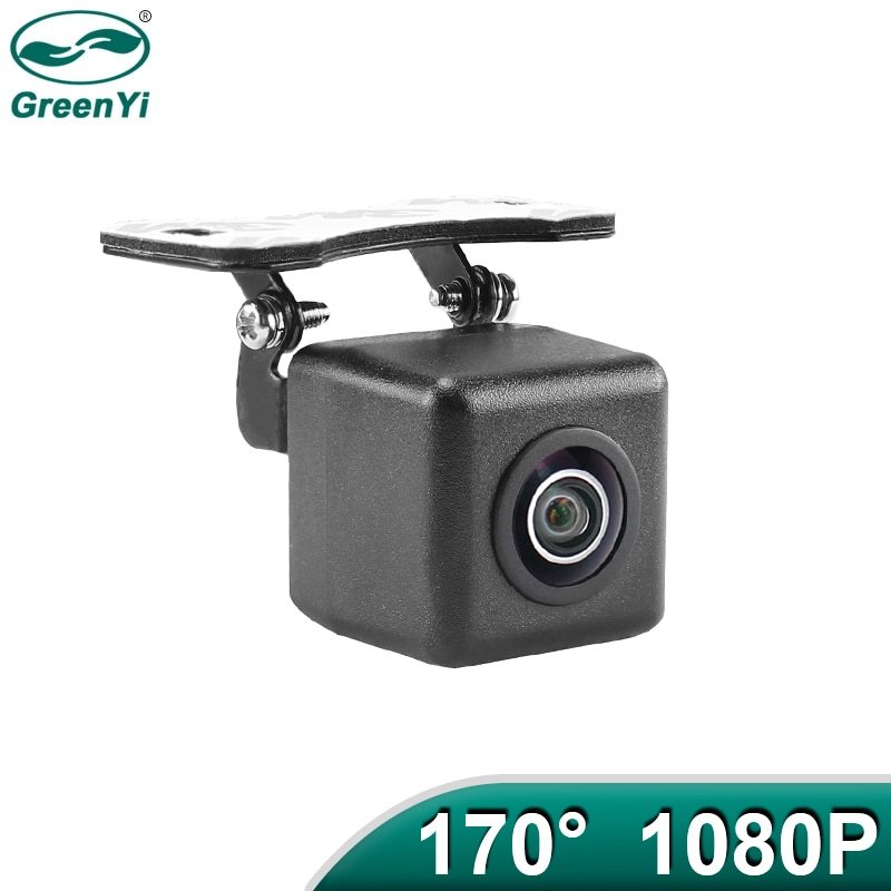 GreenYi AHD 1080P 170° Vehicle Rear View Camera Fisheye Lens Car Reverse Black Night Vision Waterproof No LED Universal