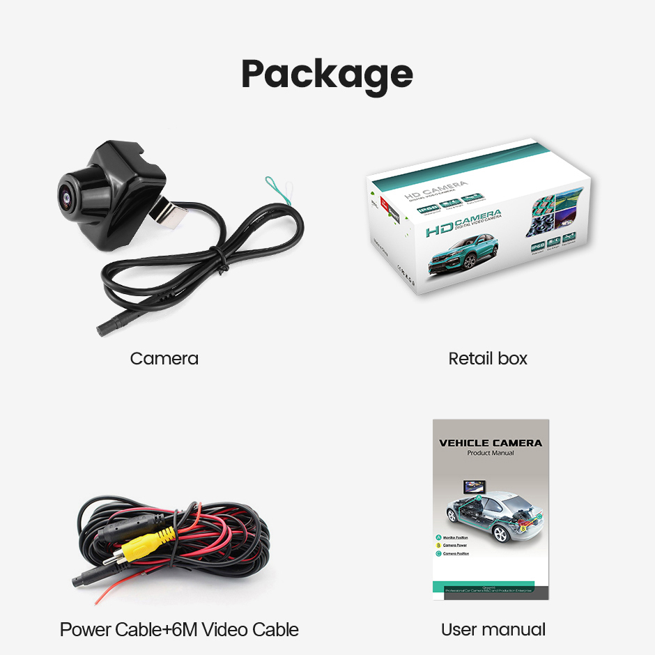 GreenYi 3 Size AHD1920*1080 Front View Camera for Mercedes Benz C Class E Class 2020 Forward Car Logo Mounting with Fisheye Lens