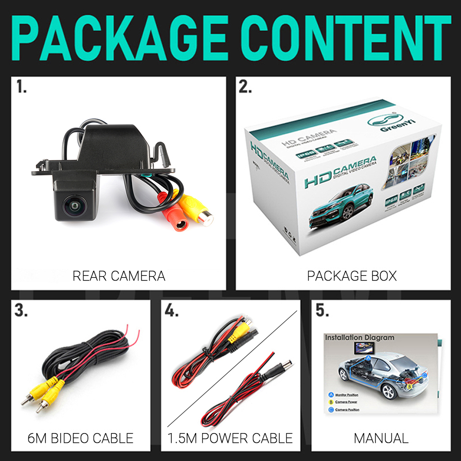 GreenYi   AHD 1080P Car Rear View Camera for Chevrolet Aveo Trailblazer Cruze Wagon Opel Mokka