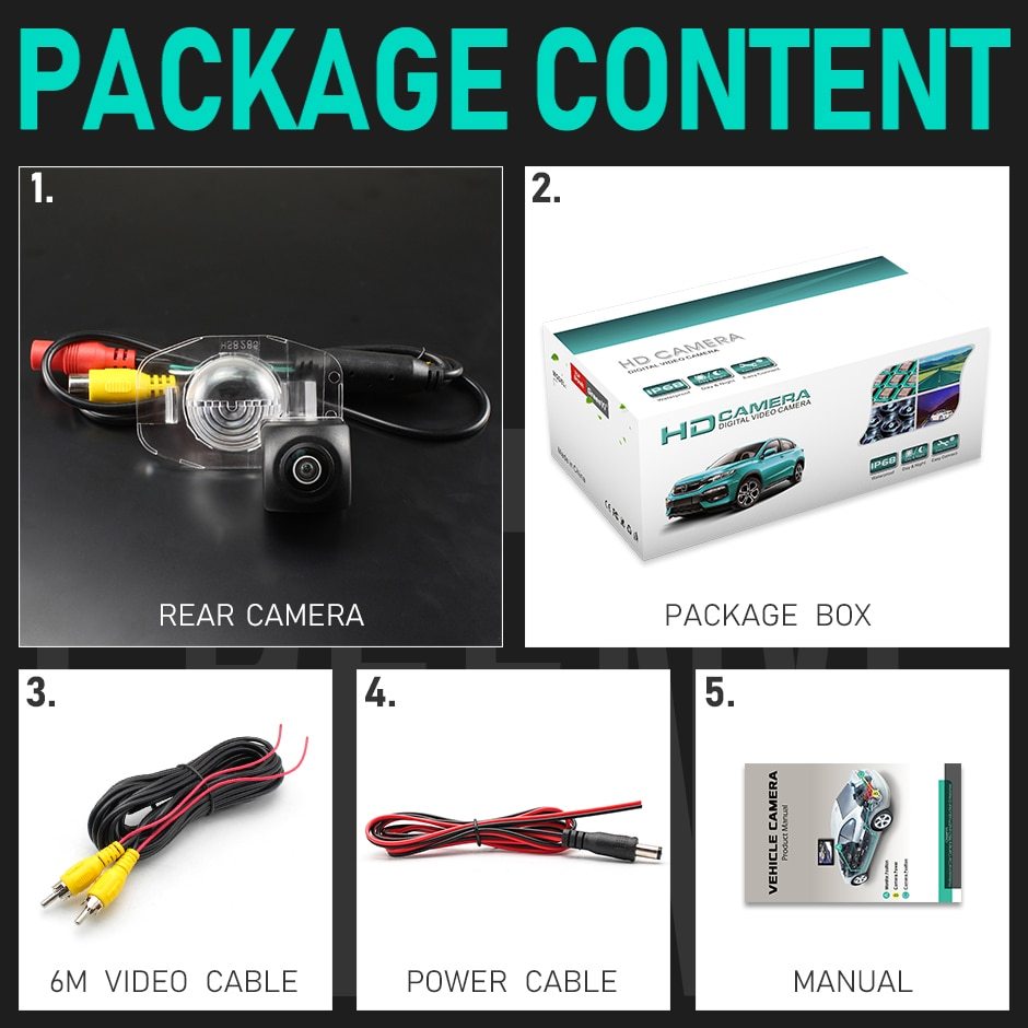 GreenYi 170 Degree AHD 1920x1080P Special Vehicle Rear View Camera for Toyota Corolla 2007-2013 Car